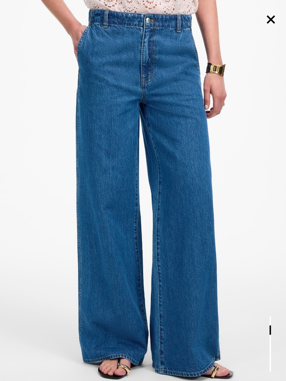Madewell High-Rise Wide Leg Jeans in Blue